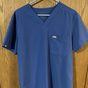 Men’s Figs scrub top blue medium